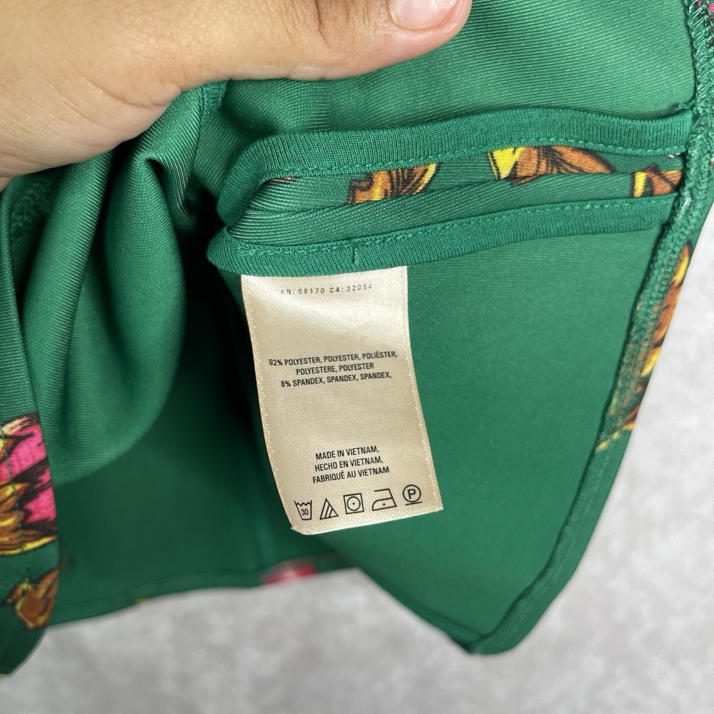 Maeve By Anthropologie Hibiscus Floral Skater Skirt In Green Women's Size US 2 - Picture 4 of 6